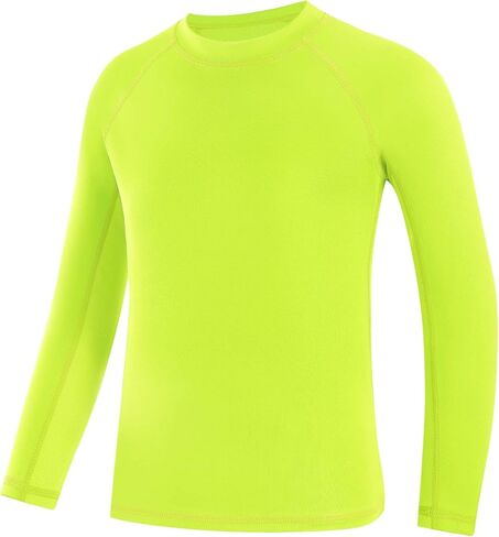 قميص سباحة Runhit Boys Rash Guard طويل الأكمام بعامل حماية من أشعة الشمس 50+ للأطفال، قمصان حماية من الشمس سريعة الجفاف in Kuwait