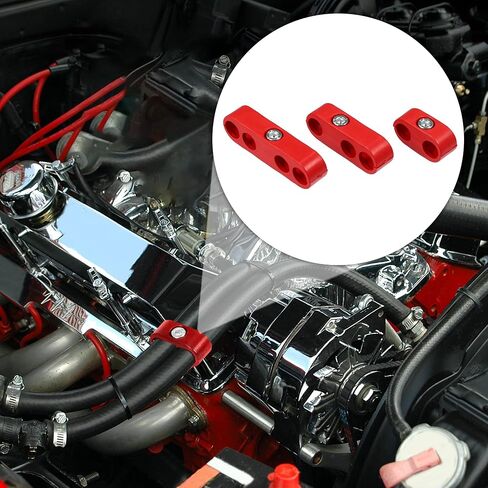 X AUTOHAUX 1 Set 7mm-8mm Car Engine Spark Plug Wire Separator Looms Divider Organizer Clamp Plastic Red in Saudi Arabia