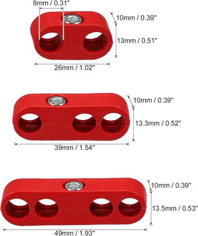 X AUTOHAUX 1 Set 7mm-8mm Car Engine Spark Plug Wire Separator Looms Divider Organizer Clamp Plastic Red in Saudi Arabia