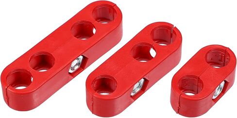 X AUTOHAUX 1 Set 7mm-8mm Car Engine Spark Plug Wire Separator Looms Divider Organizer Clamp Plastic Red in Saudi Arabia