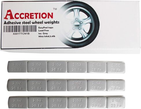 أوزان العجلات المدعومة بمادة لاصقة سوداء 1 أونصة 36 قطعة (عبوة 36 أونصة) in Kuwait