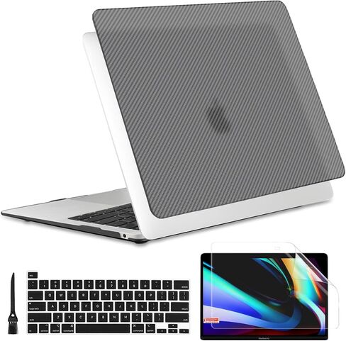 [ترقية 2022] لجهاز MacBook Pro الجديد مقاس 13 بوصة M1/M2، تصميم رفيع من ألياف الكربون، غطاء حماية نحيف عصري متوافق مع Apple MacBook Pro 13 A2338 A2251 A2289 2022 2021 2020، شفاف in Saudi Arabia