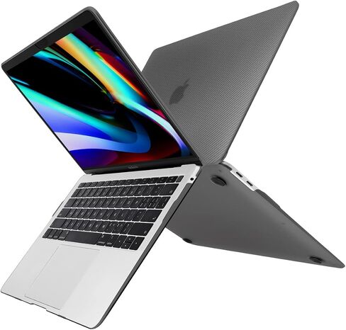 [ترقية 2022] لجهاز MacBook Pro الجديد مقاس 13 بوصة M1/M2، تصميم رفيع من ألياف الكربون، غطاء حماية نحيف عصري متوافق مع Apple MacBook Pro 13 A2338 A2251 A2289 2022 2021 2020، شفاف in Saudi Arabia