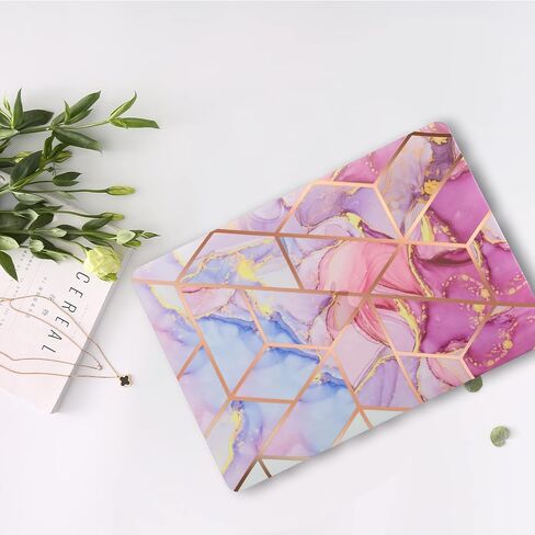 Compatible with MacBook Air 13 Inch Phone Case 2022, 2021, 2020, 2019, 2018 M1 A2337, A2179, A1932, Shockproof Tablet Cover and Keyboard Case, Flashing, Shining，Black Sparkling Marble in Saudi Arabia