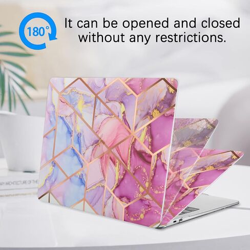 Compatible with MacBook Air 13 Inch Phone Case 2022, 2021, 2020, 2019, 2018 M1 A2337, A2179, A1932, Shockproof Tablet Cover and Keyboard Case, Flashing, Shining，Black Sparkling Marble in Saudi Arabia