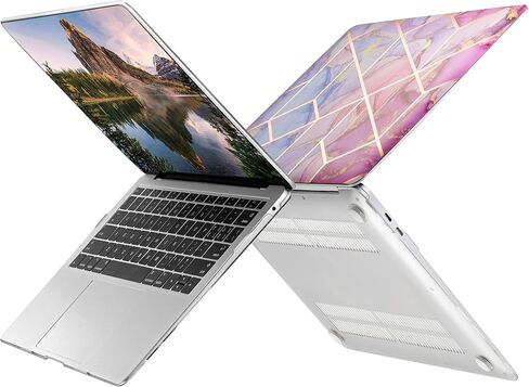 Compatible with MacBook Air 13 Inch Phone Case 2022, 2021, 2020, 2019, 2018 M1 A2337, A2179, A1932, Shockproof Tablet Cover and Keyboard Case, Flashing, Shining，Black Sparkling Marble in Saudi Arabia