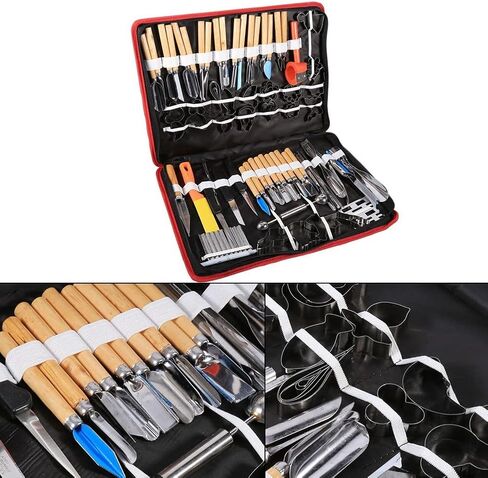 80pcs/Set Multifunctional Portable Vegetable Fruit Food Engraving Peeling Kitchen Carving Sculpting Modeling Tools Kit Pack in Saudi Arabia