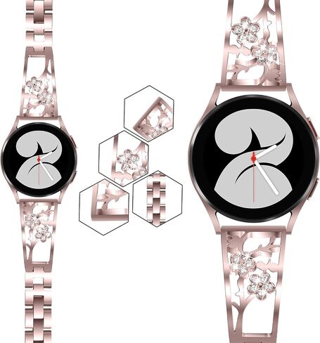أساور ساعة JOYOZY 20 مم متوافقة مع ساعة Galaxy Watch 6/5 40 مم 44 مم/ساعة 4 40 مم 44 مم/ساعة 6 كلاسيكية 43 مم 47 مم/كلاسيك 4 42 مم 46 مم/ساعة Galaxy Watch 5 pro 45 مم/Active2، أساور من الفولاذ المقاوم للصدأ in Kuwait