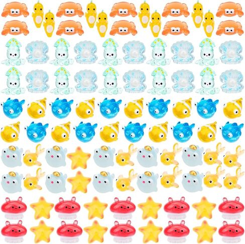 120 قطعة من الراتينج الصغير لحورية البحر وسمك القرش الصغير مجسمات الحوت دمية زخرفة أصائص زرع تزيين الكيك دلايات يدوية ذاتية الصنع in Kuwait