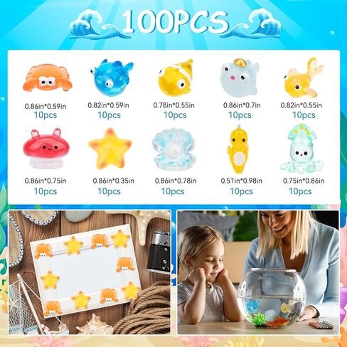 120 قطعة من الراتينج الصغير لحورية البحر وسمك القرش الصغير مجسمات الحوت دمية زخرفة أصائص زرع تزيين الكيك دلايات يدوية ذاتية الصنع in Kuwait