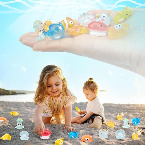 120 قطعة من الراتينج الصغير لحورية البحر وسمك القرش الصغير مجسمات الحوت دمية زخرفة أصائص زرع تزيين الكيك دلايات يدوية ذاتية الصنع in Kuwait