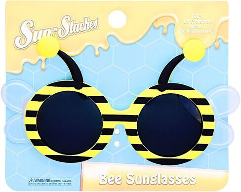 Sun-Staches Bumble Bee Lil' Characters Costume Sunglasses, Instant Costume Party Favor Shades UV400, One Size (SG3488) in Saudi Arabia