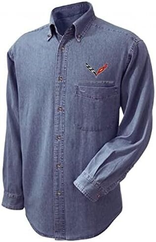 Corvette Denim Button-Down Shirt : C7 Stingray in Saudi Arabia