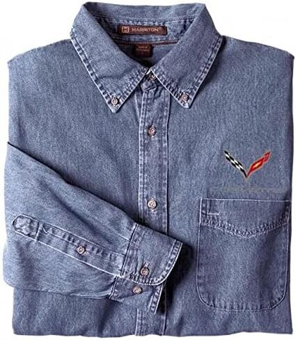 Corvette Denim Button-Down Shirt : C7 Stingray in Saudi Arabia