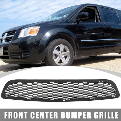 X AUTOHAUX Car Front Center Bumper Grille 55000808AC Plastic Black for Dodge Journey 2011-2017 in Saudi Arabia