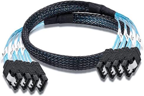 SATA إلى SATA 4X4 4SATA-4SATA ​​كابل القرص الصلب لخادم القرص الصلب (0.5 متر) in Kuwait