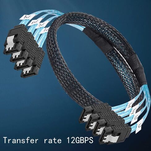 SATA إلى SATA 4X4 4SATA-4SATA ​​كابل القرص الصلب لخادم القرص الصلب (0.5 متر) in Kuwait