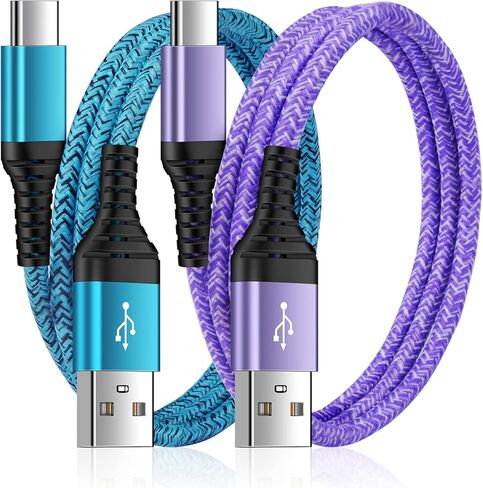 iPhone 15 Charger Cord for Car Charger 3.1A USB Type C Cable Fast Charging for iPhone 15/15 Pro/15 Pro Max/15 Plus, 2Pack/6FT Android Charger Type C for Samsung Galaxy S24 A15 A54 A14 A53 S23 S22 S21 in Saudi Arabia