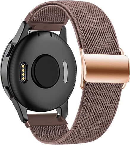 حزام ساعة من النايلون القابل للتمدد متوافق مع حزام ساعة Garmin Vivoactive 5/ Vivoactive 3، إبزيم مغناطيسي 20 مم قابل للتعديل لحزام النايلون المرن لـ Garmin Venu 2 Plus/ Venu Sq/ Vivomove HR/ Vivoactive 5/ 3 Music/ Forerunner 645/ 245 Music in Saudi Arabia