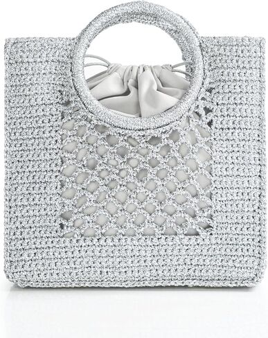 حقيبة كروشيه من كوكولاند للنساء - حقيبة يد للشاطئ مصنوعة يدويًا ومحفظة صيفية لحفلات الزفاف اليومية in Kuwait