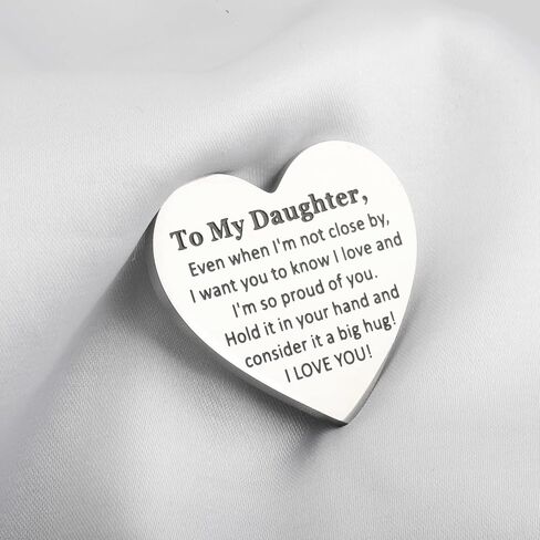 Gzrlyf to My Daughter جيب رمز على شكل قلب جيب عناق رمز لابنتي أنا أحبك ابنة هدية من أمي أبي in Kuwait