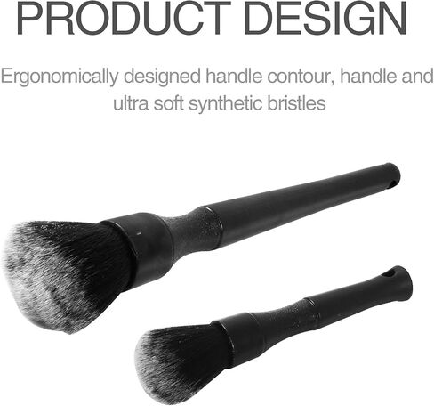 Ultra- Soft Car Detailing Brush Set, Auto Detail Brush Kit for Elegant Surfaces, Interior Exterior No Scratch for Cleaning Air Vent Engine Bay Dashboard Seat Wheel (2 Pack) in Saudi Arabia