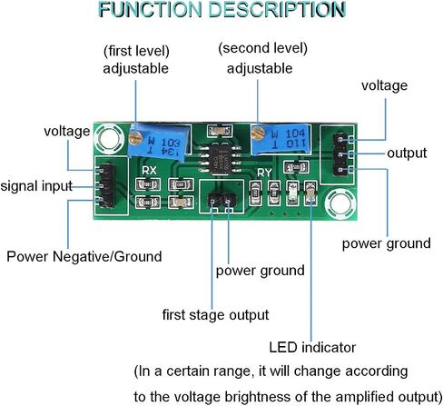5 pcs LM358 Weak Signal Amplifier Module Two-Stage Operational Amplifier Module DC 3.5-24V 1000 Times gain Single Power Signal Collector in Saudi Arabia