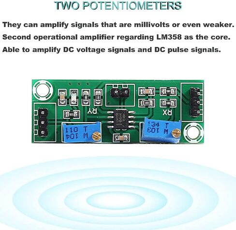 5 pcs LM358 Weak Signal Amplifier Module Two-Stage Operational Amplifier Module DC 3.5-24V 1000 Times gain Single Power Signal Collector in Saudi Arabia