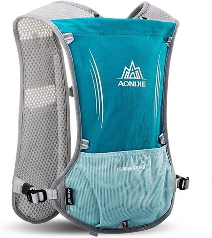 AONIJIE 5L Running Hydration Vest Pack with 9 Safety Pockets Adjustable & Lightweight Hydration Backpack for Marathon Race Hiking Cycling in Saudi Arabia