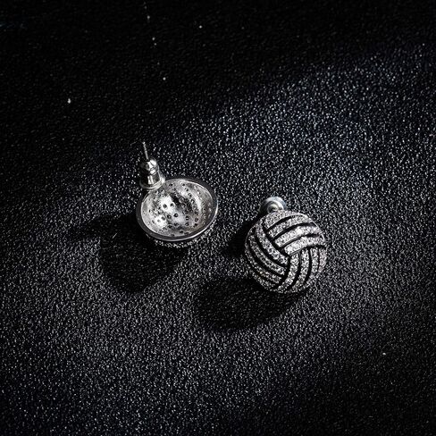 أقراط أذن من لوريم تشيكوسلوفاكيا مطلية بالروديوم لكرة السلة وكرة القدم الطائرة وكرة القدم والبيسبول الرياضية للنساء (er006282) in Kuwait