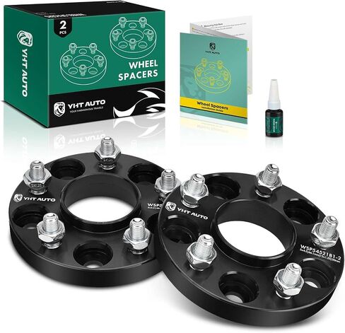 YHTAUTO 5x4.5 Hub Centric Wheel Spacers 20mm Fits G25 G35 M35 M45 EX35 FX45 350Z 370Z 240Sx 300Zx Altima, 5x114.3mm Tire Spacers w/ 12x1.25 Studs 66.1 mm Hub Bore 5 Lug 2Pcs Black Wheel Adapter in Saudi Arabia