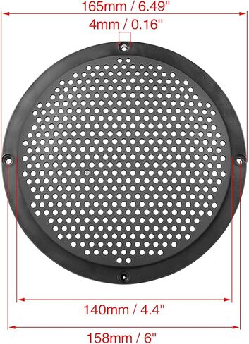X AUTOHAUX 8pcs 5'' Plastic Audio Speaker Cover Mesh Subwoofer Grill Horn Guard Decorative Circle Grille Protector Black for Car in Saudi Arabia