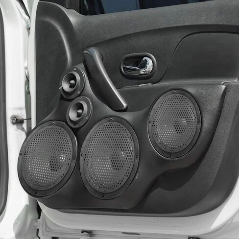 X AUTOHAUX 8pcs 5'' Plastic Audio Speaker Cover Mesh Subwoofer Grill Horn Guard Decorative Circle Grille Protector Black for Car in Saudi Arabia