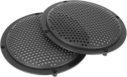 X AUTOHAUX 8pcs 5'' Plastic Audio Speaker Cover Mesh Subwoofer Grill Horn Guard Decorative Circle Grille Protector Black for Car in Saudi Arabia