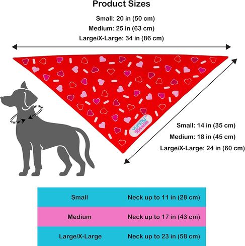 Cute Large/X-Large Pastel Pink Dog Bandana for Boy and Girl Dogs by Yummy Sprinkles | Birthday Dog Rainbow Sprinkles Bandana | Spring and Summer Dog Bandana Accessory Boy/Girl | Washable in Saudi Arabia
