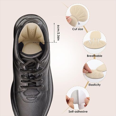 Sibba 4 Pair Heel Cushion Inserts Heel Grips Shoes Pads for Shoes Too Big Self-Adhesive Foot Cushions Pads Thick Shoe Inserts Back Insoles Anti Blister Shoe Liners Heel Protectors for Women Men in Saudi Arabia