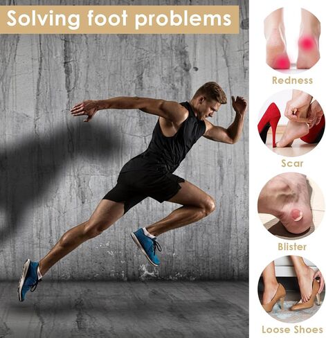Sibba 4 Pair Heel Cushion Inserts Heel Grips Shoes Pads for Shoes Too Big Self-Adhesive Foot Cushions Pads Thick Shoe Inserts Back Insoles Anti Blister Shoe Liners Heel Protectors for Women Men in Saudi Arabia