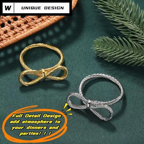 Decorative Napkin Rings Set of 6,Holders Decor Dinner Party,Wedding,Anniversary,Birthday,Table Decor Gift (Gold Agate) in Kuwait