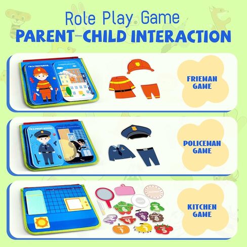 Hely Cancy Toddler Busy Board, Montessori Toys for 0 1 2 3 4 5 Years Baby Kids Busy Book Car Airplane Activities Preschool Toys for Learning (Blue-Pro) in Saudi Arabia