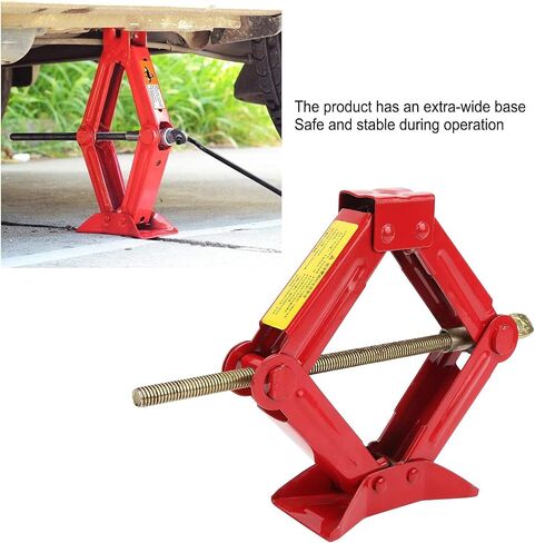 Scissor Jack, 0.5-2 Ton Capacity Professional Saving Strength Design Portable Scissor Lift Jack, Expandable Lift Height Range 3.14-17.3in Safe Stable Durable Car Jack for Trunk Tire Car Repair(1T) in Saudi Arabia
