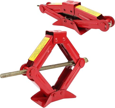 Scissor Jack, 0.5-2 Ton Capacity Professional Saving Strength Design Portable Scissor Lift Jack, Expandable Lift Height Range 3.14-17.3in Safe Stable Durable Car Jack for Trunk Tire Car Repair(1T) in Saudi Arabia
