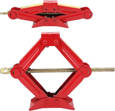 Scissor Jack, 0.5-2 Ton Capacity Professional Saving Strength Design Portable Scissor Lift Jack, Expandable Lift Height Range 3.14-17.3in Safe Stable Durable Car Jack for Trunk Tire Car Repair(1T) in Saudi Arabia