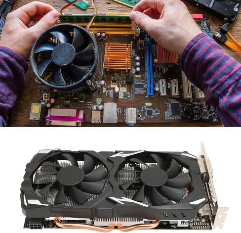PUSOKEI RX 580 Gaming Graphics Card, X 580 8GB GDDR5 256bit Computer Graphics Card, 1080P Resolution, PCI Express 3.0, 3 x DP, 8K HDMI, DVI, for 3D CAD, CAM, Video in Saudi Arabia