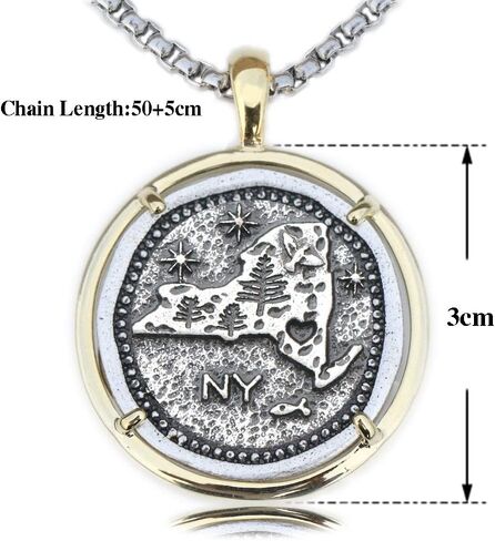 Gifts For Men State Necklace Long Distance Friendship Country Map Charm Necklace For Boys in Saudi Arabia
