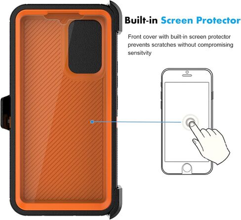 Njjex Rugged Case for Samsung Galaxy A53 5G, for Galaxy A53 5G Case with Belt Clip Holster, Built-in Screen Protector Heavy Duty Shockproof Locking Swivel Holster Kickstand Hard Phone Cover [Black] in Saudi Arabia