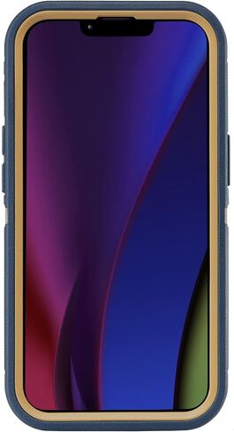 OtterBox Defender Series Screenless Edition Case and Holster for iPhone 14 & iPhone 13 (ONLY), (Blue Suede Shoes) in Saudi Arabia