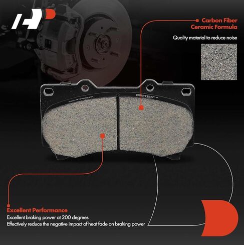 A-Premium 12.40 inch (315mm) Front Drilled and Slotted Disc Brake Rotors + Ceramic Pads Kit Compatible with Select Hummer Models - H3 2006-2010, H3T 2009-2010, 6-PC Set in Saudi Arabia