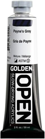OPEN Slow-Drying Acrylics by GOLDEN, Payne's Gray, 2 fl oz. tube, Professional Acrylic Paint, Semi-Opaque in Kuwait