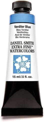 Daniel Smith Extra Fine Watercolor 15ml Paint Tube, Verditer Blue (284600173), 0.5 Ounce (Pack of 1) in Saudi Arabia