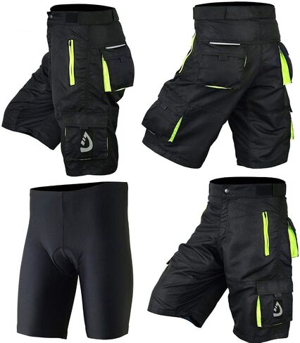 Deckra Mens Cycling Shorts MTB Mountain Biking Bike Padded Liner Shorts in Saudi Arabia